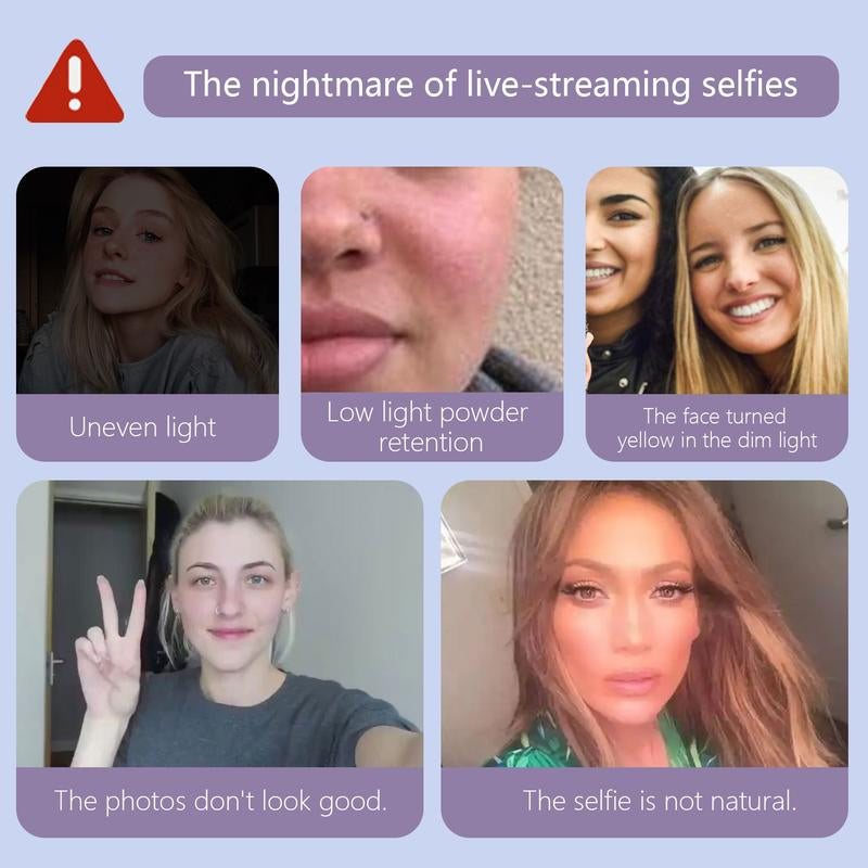 360° LED Ring Light with Mirror & Phone Holder ,3-In-1 Rechargeable Makeup Light for Live Streaming, Video Calls, Selfie (Portable, 3 Color Temperatures, Foldable)