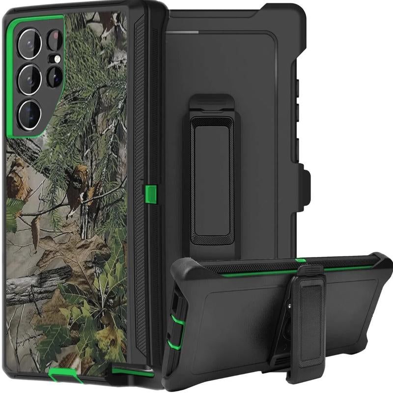 Rugged Defender Case for Samsung Galaxy S25 / S25+Plus / S25 Ultra / Shockproof Heavy Duty Protection Case with Belt Clip Phonecase