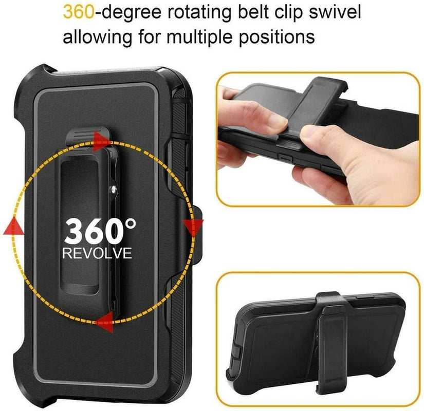 Rugged Defender Case for Samsung Galaxy S25 / S25+Plus / S25 Ultra / Shockproof Heavy Duty Protection Case with Belt Clip Phonecase