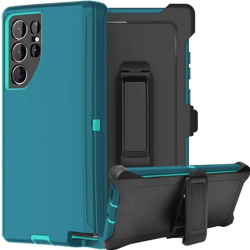 Rugged Defender Case for Samsung Galaxy S25 / S25+Plus / S25 Ultra / Shockproof Heavy Duty Protection Case with Belt Clip Phonecase