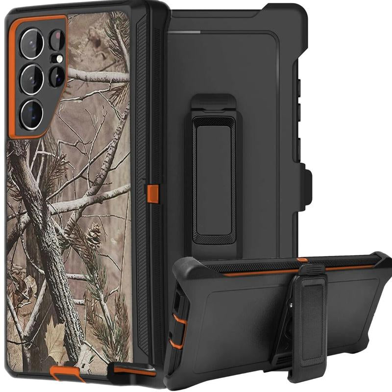 Rugged Defender Case for Samsung Galaxy S25 / S25+Plus / S25 Ultra / Shockproof Heavy Duty Protection Case with Belt Clip Phonecase